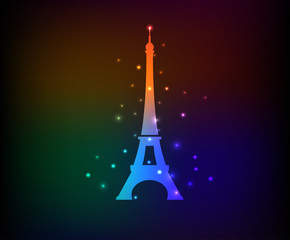 France symbol,Rainbow vector