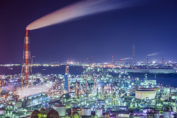 Fototapeta na wymiar Chemical Plants in Yokkaichi, Japan