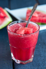 smoothie of watermelon, heart of the watermelon, closeup