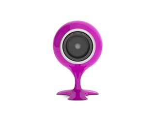 web camera on a white background, 3d illustration