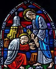 St. Peter receiving the key from Jesus