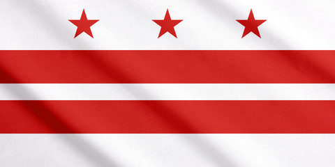 Waving flag of Washington DC