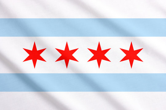 Chicago flag waving