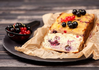 Summer Cake with berries. Gluten free.