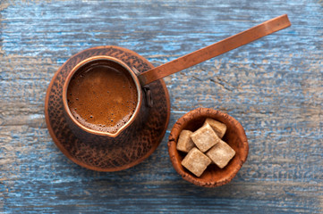 Coffee in coffee pot