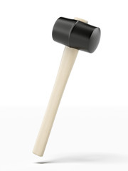 black rubber mallet
