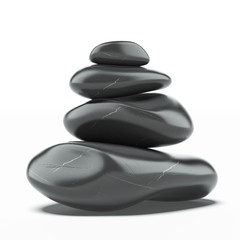 Stack of spa hot stones