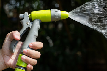 Watering plant.