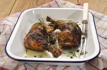 roasted chicken legs with rosemary