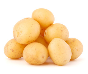 new potato tuber isolated on white background cutout