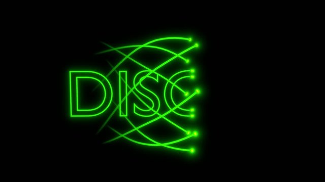 VJ loop - musical neon sign - disco