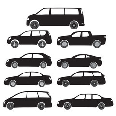 Black Symbols - Cartoon Cars