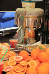 Juice bar at a market