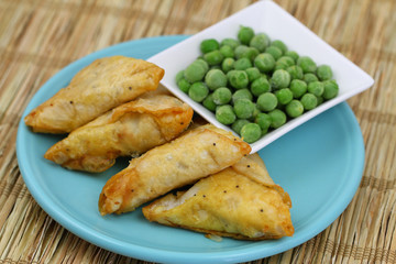 Vegetarian Indian samosas