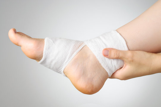 Injured Foot With Bandage