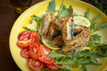 Sardine ripiene, impanate e fritte