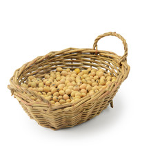 Fototapeta na wymiar Soybeans in basket