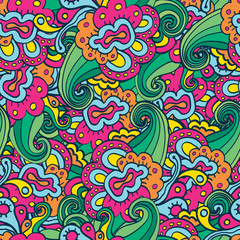 Seamless texture with flowers. Endless floral pattern