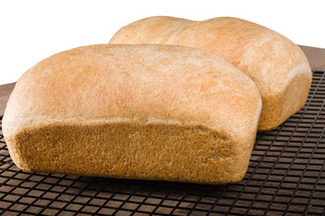 Two loaves of fresh baked bread