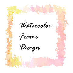 Watercolor frame design.