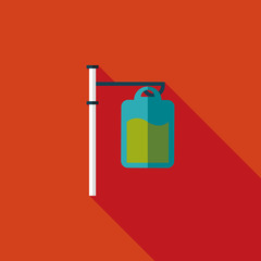 IV bag Flat style Icon with long shadows