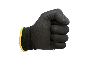 black work gloves isolated