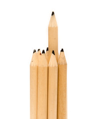 Pencils isolated on white background