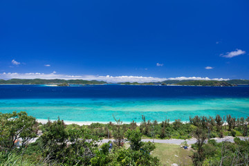 沖縄の海・ニシハマ展望台からの眺め
