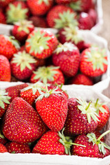 Portion of fresh Strawberries