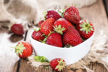 Portion of fresh Strawberries
