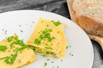 Fresh french omelette