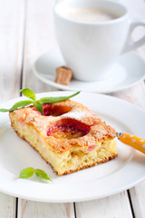 Slice of plum cake