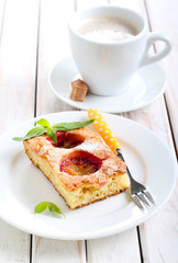 Slice of plum cake