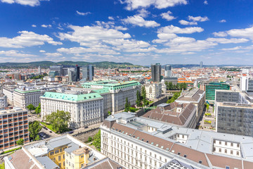 Fototapeta na wymiar Roofs of Vienna