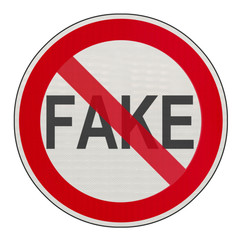 panneau interdiction "fake"
