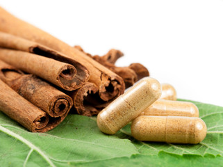 Close up image of herbal medicine