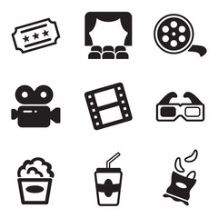 Fototapeta premium Cinema Icons
