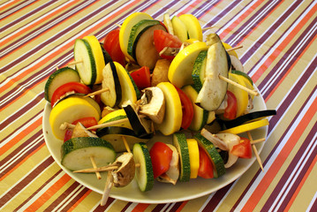 Vegetarische Grillspieße