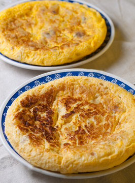 Two Spanish omelettes