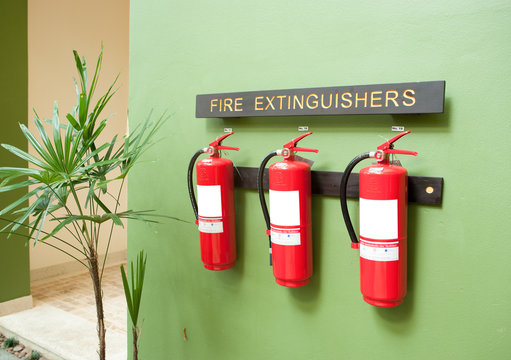 Fire Extinguishers on Wall