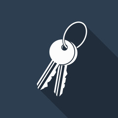 key icon with long shadow