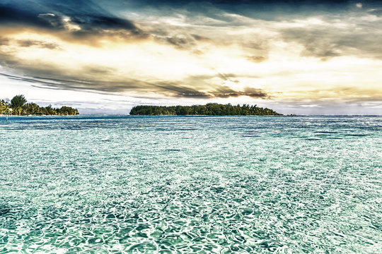 Beautiful view of Polynesian sea