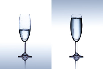 glass with drink isolated on a white background