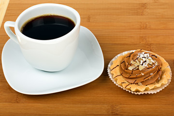 coffee and cake on the table