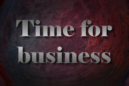Time for business text on Background