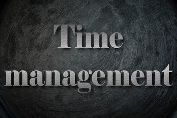 Time management text on Background