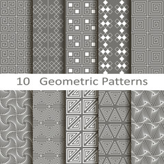 Set of ten geometric patterns