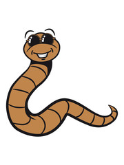 Fototapeta premium Wurm lustig Sonnenbrille Urlaub