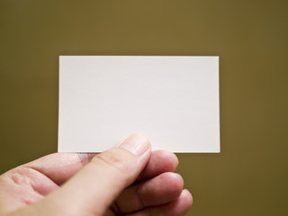 Hand hold business card