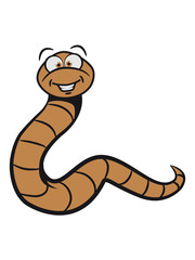 Fototapeta premium Wurm lustig